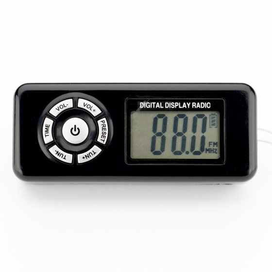 Uw cadeau: miniradio met hoofdtelefoon