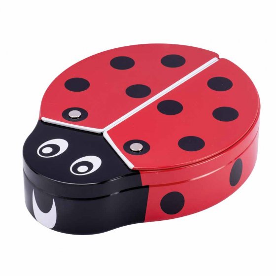 Lieveheersbeestjesblikje met chocolaatjes 