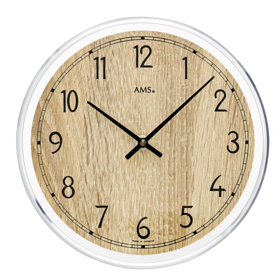 Wandklok in houtlook 