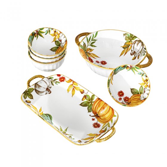 Porseleinen set "Gouden herfst", 6-delig