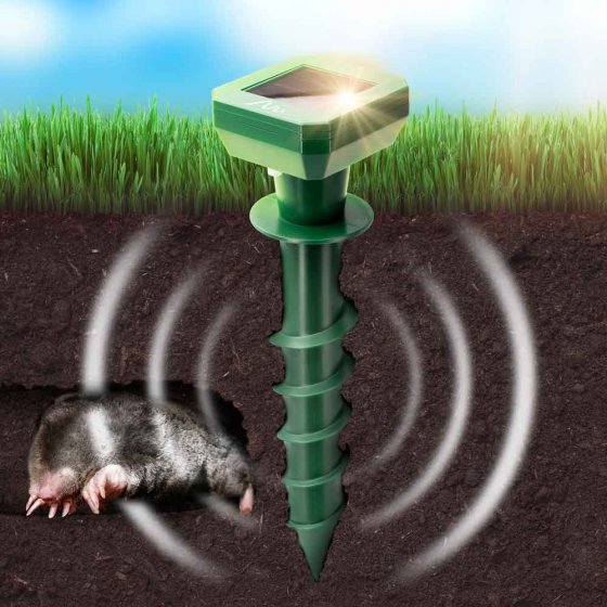 Afweermiddel op zonne-energie tegen woelmuizen 