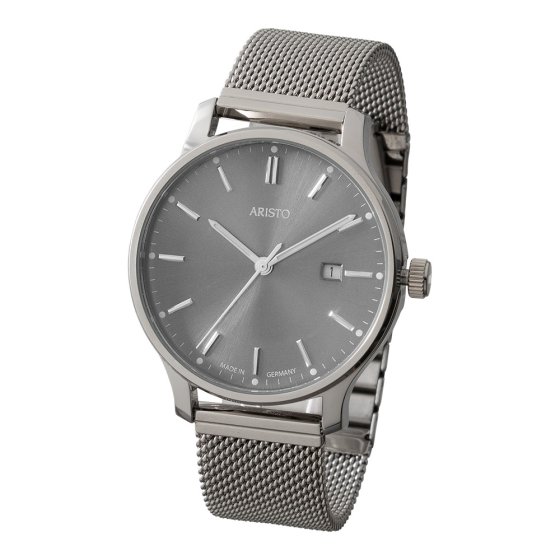 Herenhorloge Milanaise  Grijs
