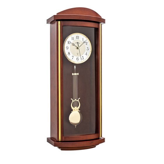 Houten penduleklok met radiografische tijdsynchronisatie 