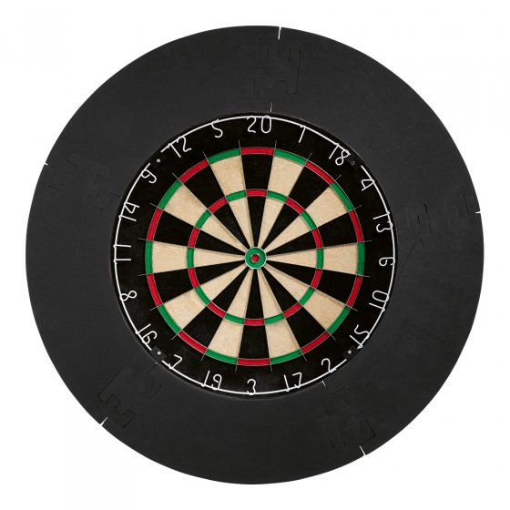 Sisal dartbord met beschermring voor de muur 