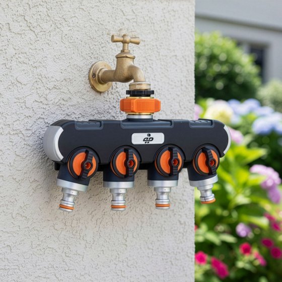 Waterkraanverdeler 4-voudig 