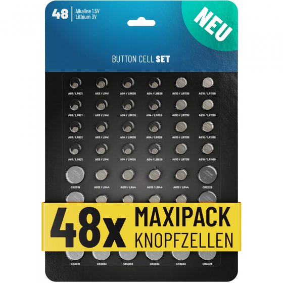 48-delige assortiment knoopcelbatterijen 