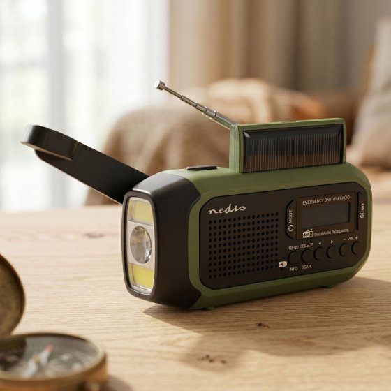 DAB+ Handdynamo- en Solarradio 