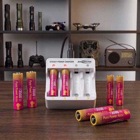 Pure Power-batterijen 4xAA met oplaadmodule 