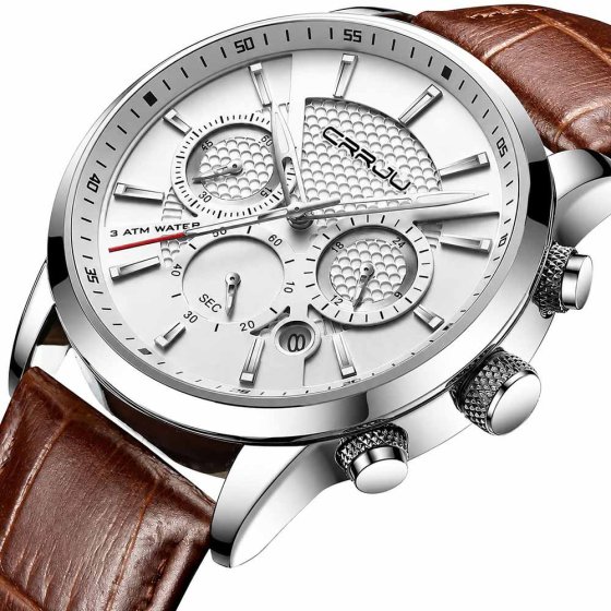 Herenhorloge met sportieve wijzerplaat 