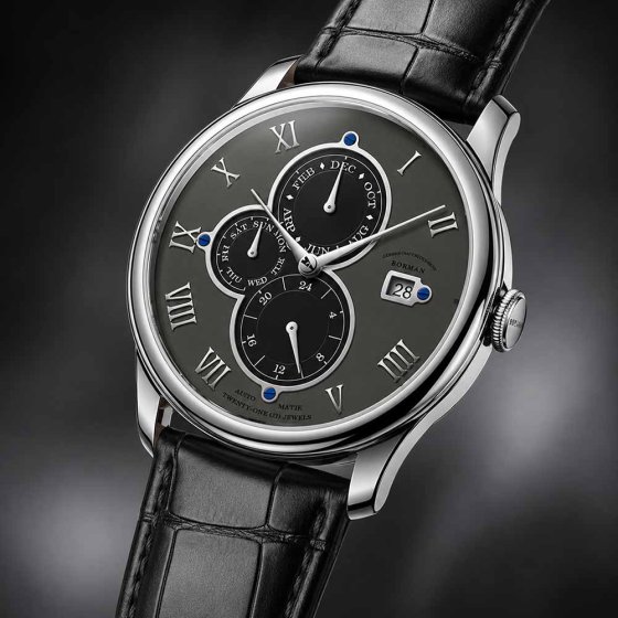 Luxe herenhorloge met leren band 
