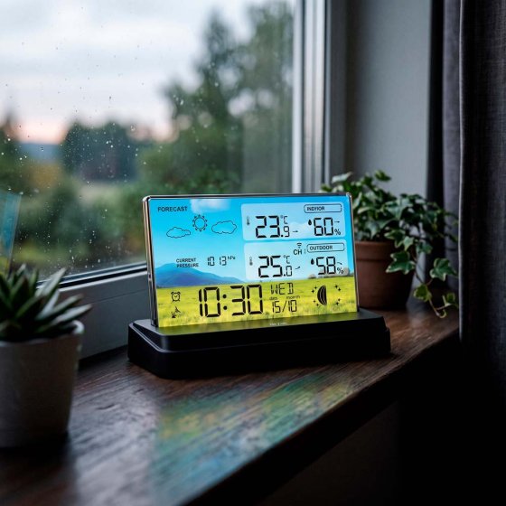 Draadloos weerstation zonder behuizing met kleurendisplay 