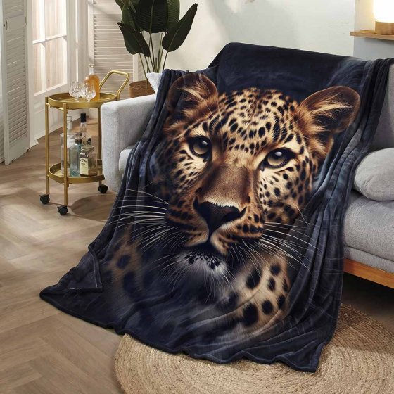 Woon deken Leopard 