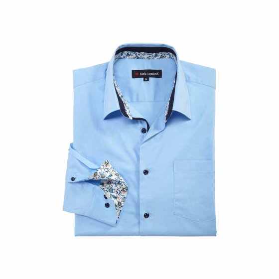 Milano-stretchoverhemd 3XL (47/48) | Lichtblauw