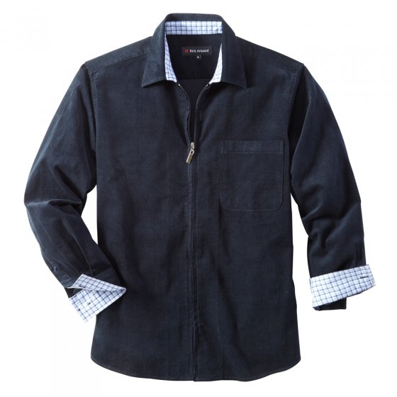 Cordoverhemd met deelbare ritssluiting 3XL (47/48) | Marine