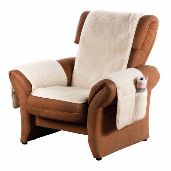 Schapenwol fauteuilbeschermer 