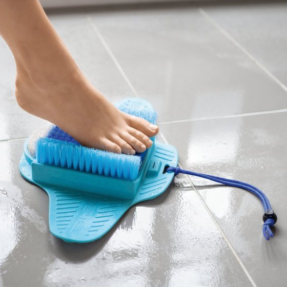 Voetwasborstel 2-in-1 met puimsteen 