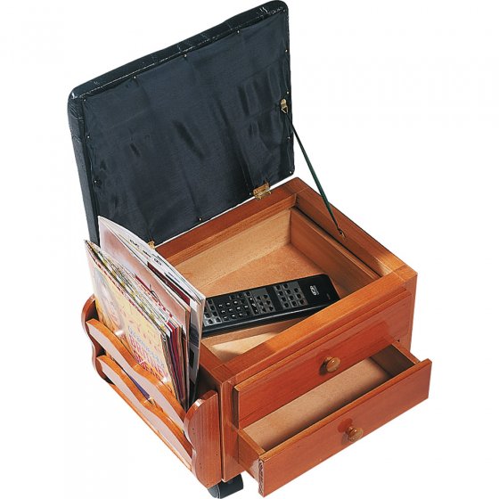 Voetsteun met schuifladen 