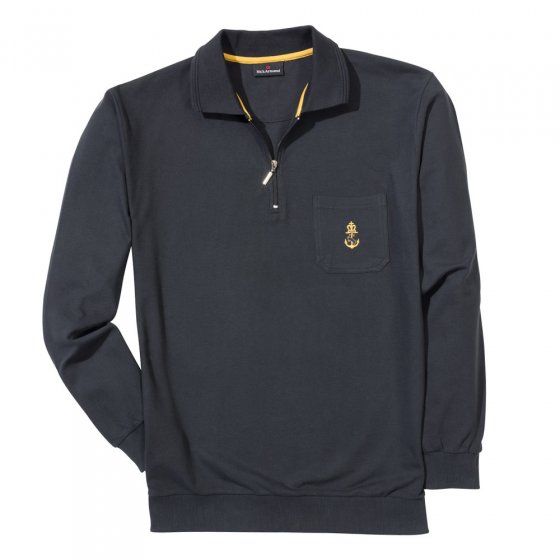 Poloshirt m.lange mouwen,camel 