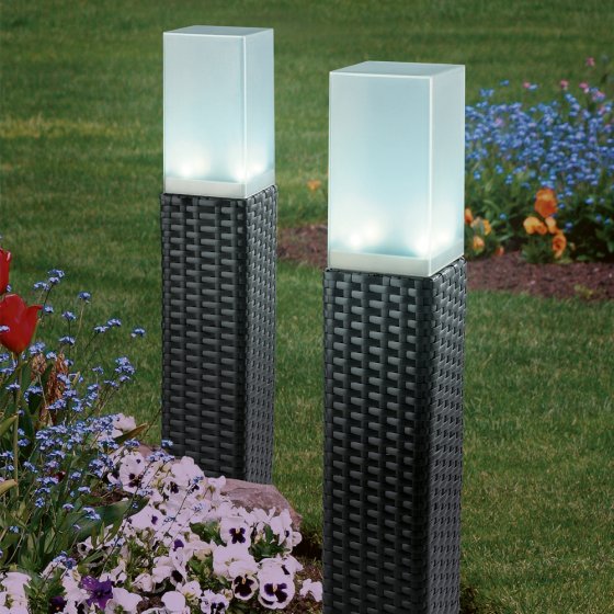 Solar-Rotanlampen Set van 2 stuks 