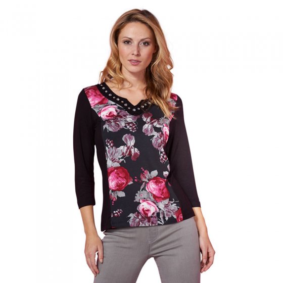 T-Shirt,3/4Arm,Rose,anthra.,48 