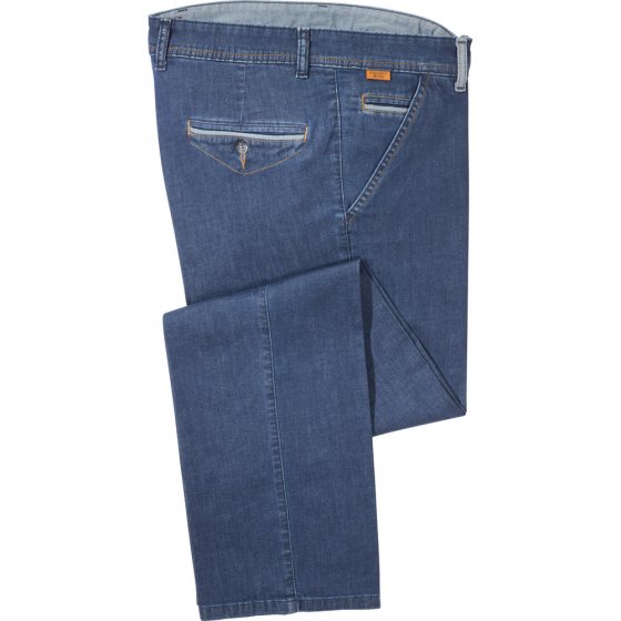 Lichte jeans met contrasten 24 | Jeansblauw