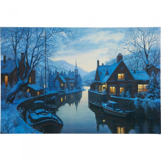 Led-schilderij "Wintersfeer" 