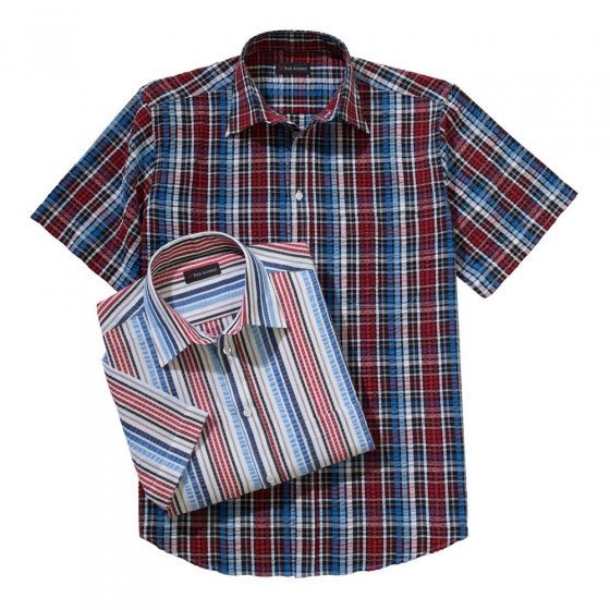 Seersucker-overhemd in set van 2 