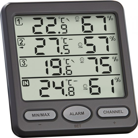 Radiografische 3-zender-thermo-hygrometer 