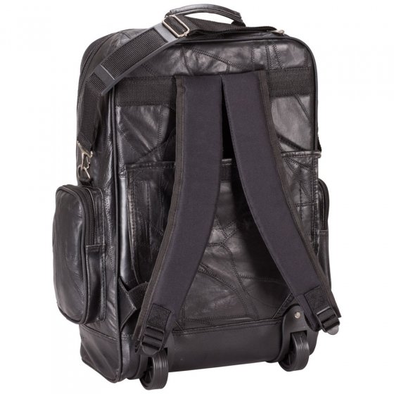 Leren trolley-rugzak