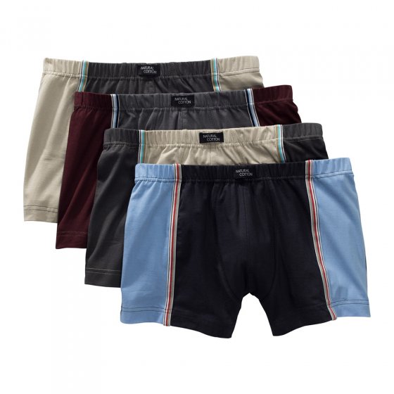 Set van 4 retroshorts met contrasten 