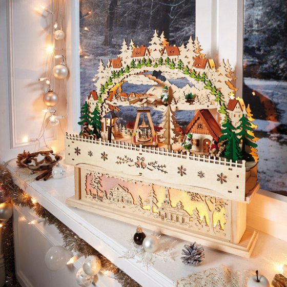 Led-lichtboogset 'Kerstdorp' 