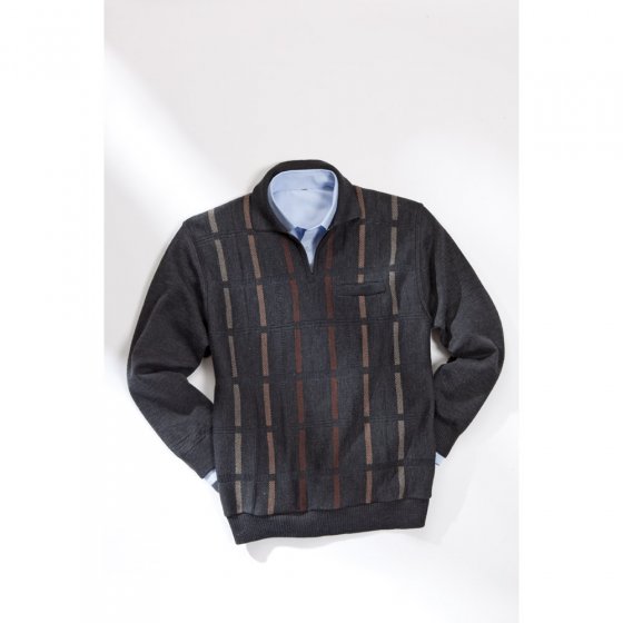 Polo pullover met borstzak 