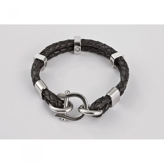 Leren armband met magneet 