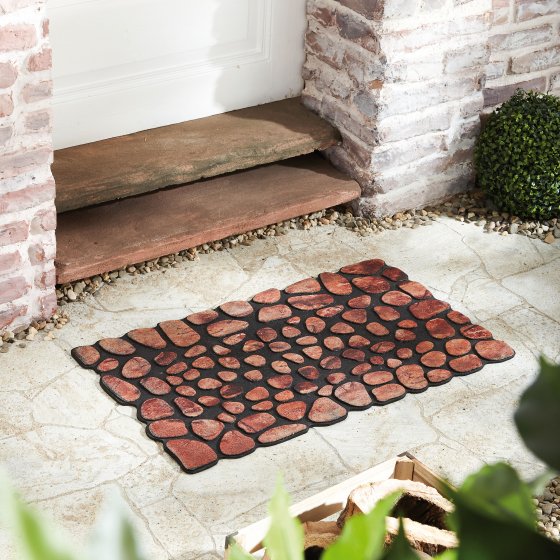 Flockmat in steen-look