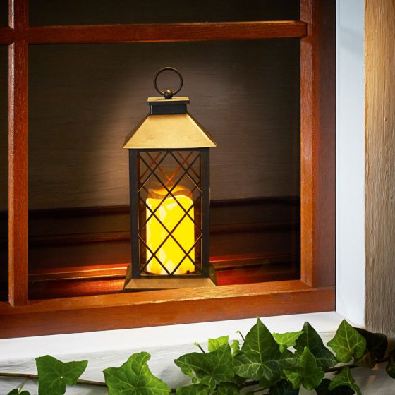 Led-lantaarn met kaars 