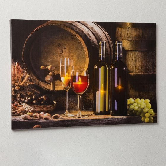 Led-artprint 'Wijnkelder'