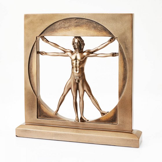 Gebronsd standbeeld ’Vitruvianer’