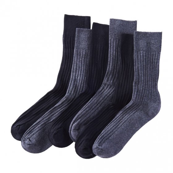 Katoenen sokken met een frotté-zool in een set van 6 paar 