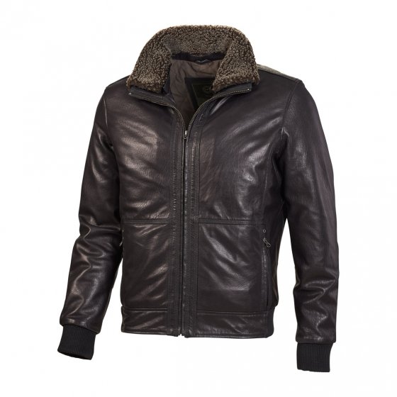 Blouson van Nieuw-Zeelands lamsleer 60 | Zwart