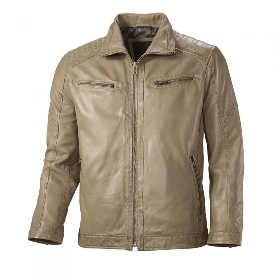 Sportief leren jack 60 | Beige