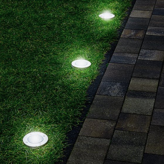 Ultraplatte led-grondlampen 3 stuks 