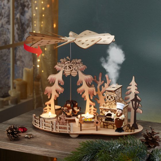 Waxinelichtpiramide met rookoven
