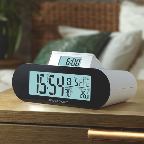 Radiografische wekker met 'Pop-up'-display