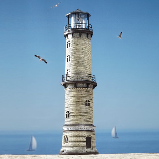 Vuurtoren 'Warnemünde' op zonne-energie 