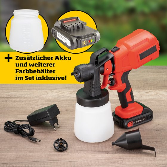 20V verfspuitpistool op batterijen in set 
