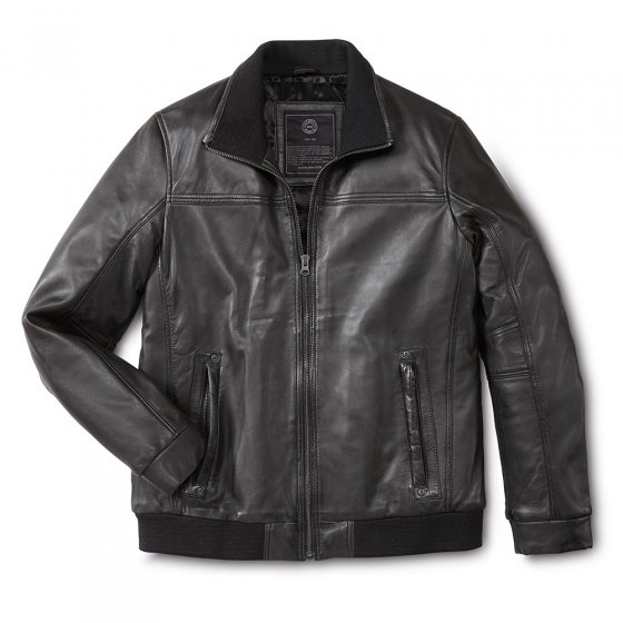 Hoogwaardige nappaleren blouson 