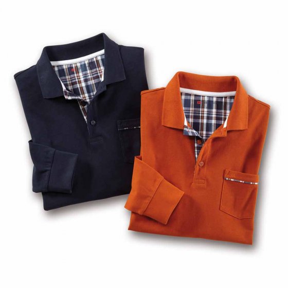 Piquéshirt met lange mouwen 