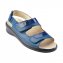 Sandalette Leder Uni,blau,42 - 1