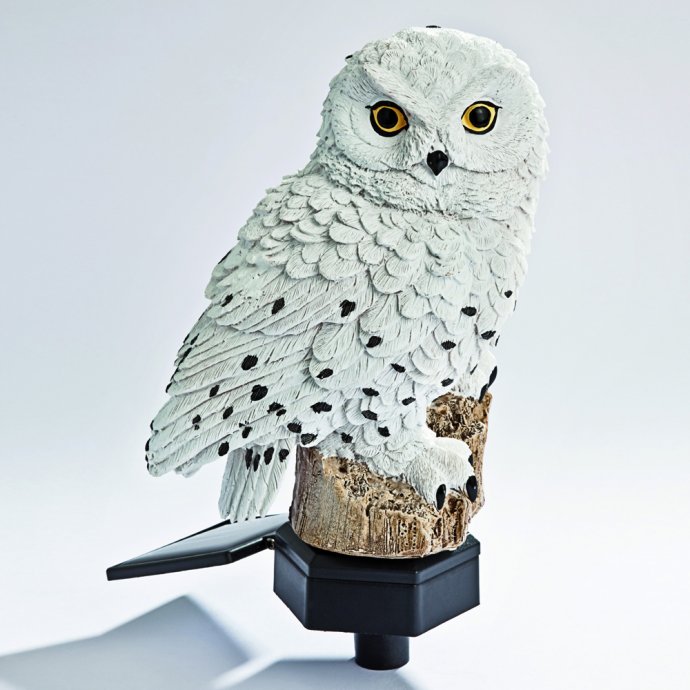 Sneeuwuil op zonne-energie