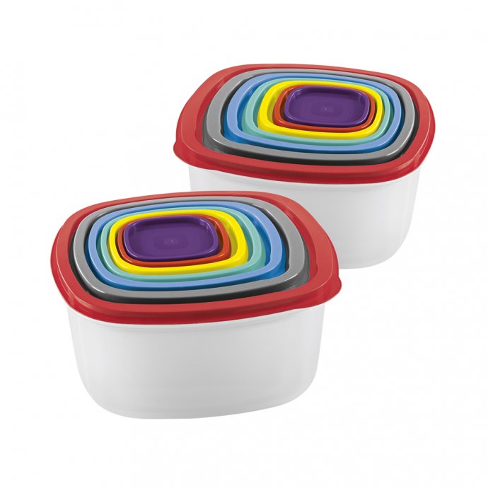 Vershoudbakjes, set van 14